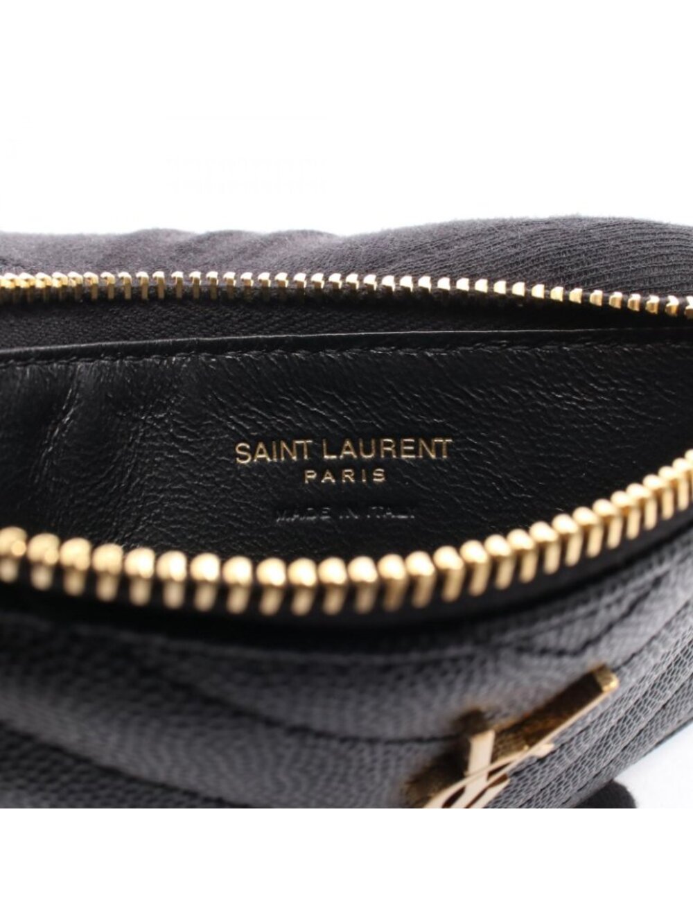 Saint Laurent Paris Coin Case Monogram Fragment Zip Card Leather - Picture 4 of 4